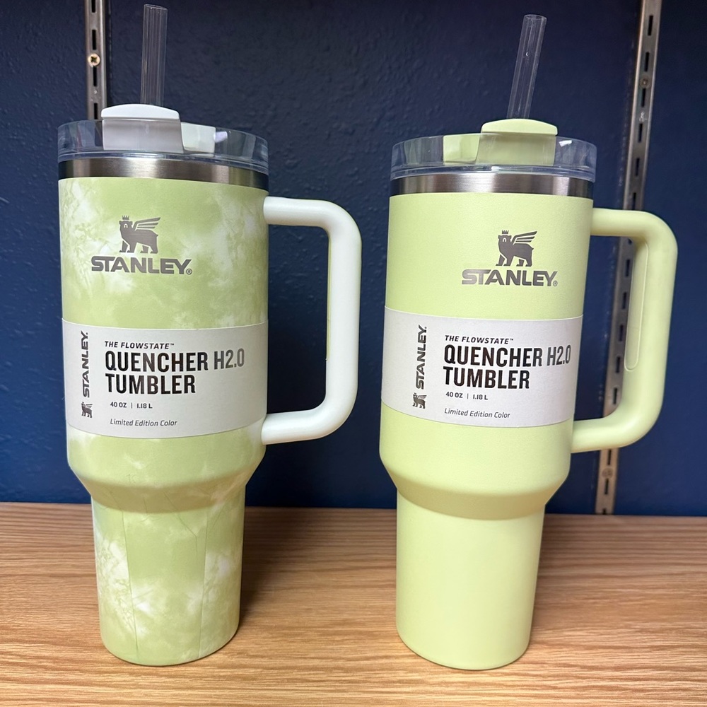 Stanley H2.0 Tumbler 40oz Citron Tie Dye with handle/lid swap (read listing)